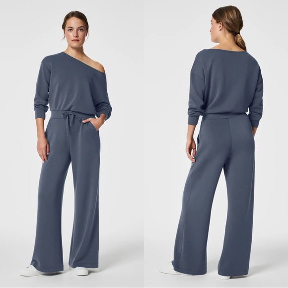 SPANX AirEssentials Off-Shoulder JumpsuitSize MP NWTBlue Lounge Jumpsuit